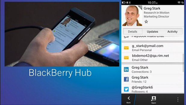BlackBerry 10 Hub lets you access what you want when you need it