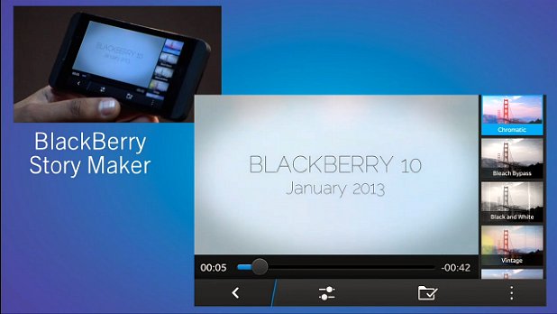 Produce movies easily with BlackBerry 10 Story Maker