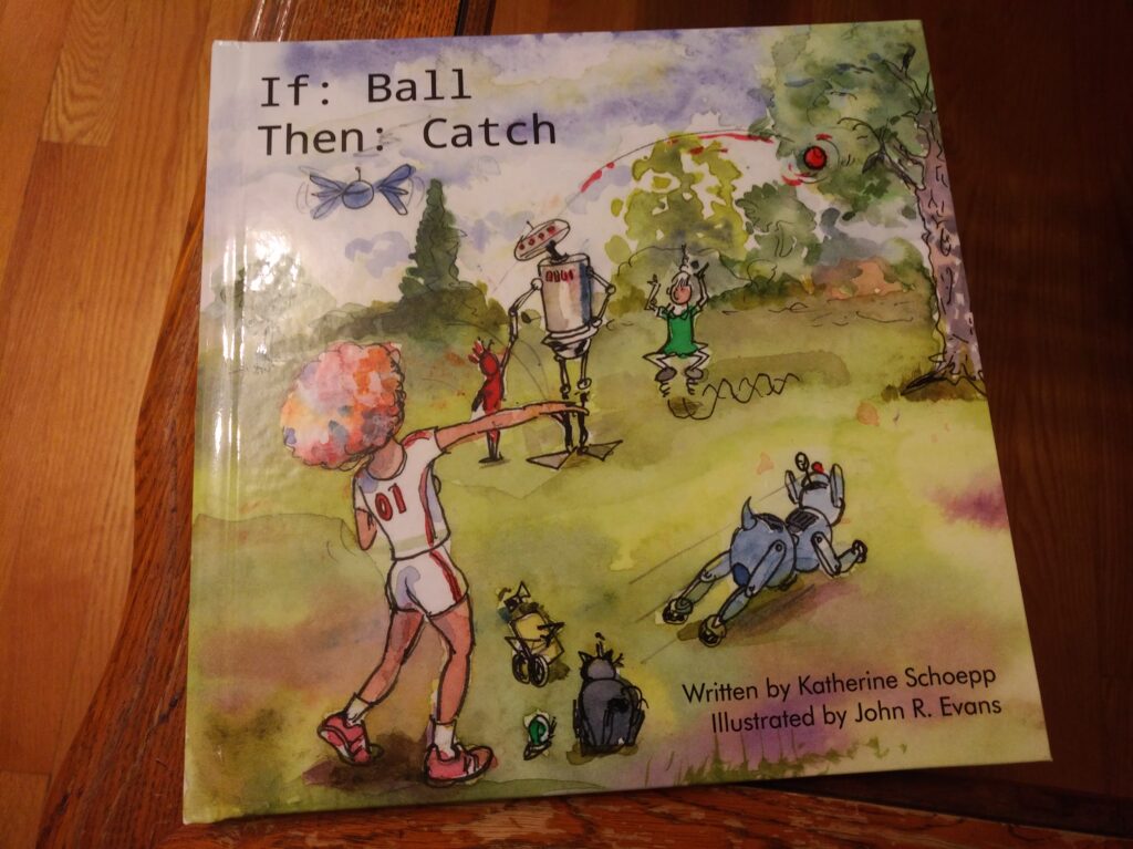 A copy of If: Ball, Then: Catch resting on a coffee table